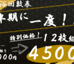 半期に一度の回数券特売